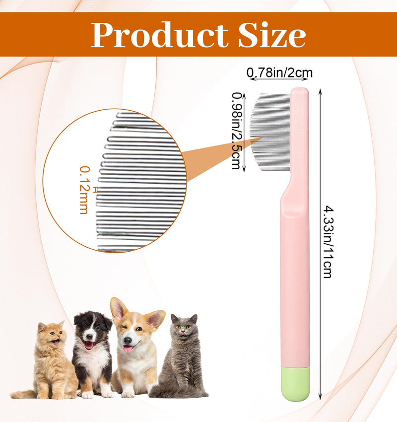 Eye Comb for Small Dogs, 4.33 Inch Stainless Steel Small Dog Eye Comb with Round-Tip Arc Teeth & ABS Handle, Gentle Grooming for Yorkie, Shih Tzu, Maltese, Pomeranian (Flea Removal & Facial Care) - PawsPlanet Australia