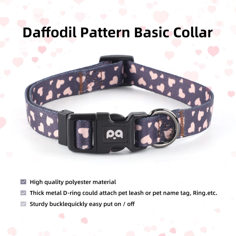 QQPETS Dog Harness Collar Leash - No Pull Pet Adjustable Back Clip Halter Basic Collar Heavy Duty 5FT Anti-Twist Leash for Extra Small Puppy Medium Large Breed Training Easy Walk(XS,Black Heart) Black Heart XS - PawsPlanet Australia