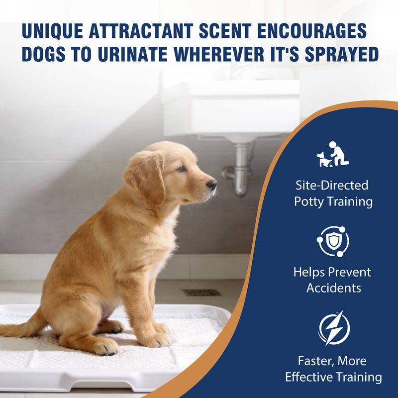 Potty Training Spray for Dogs, Go Here Dog Potty Training Spray & Dog Pee Spray, Puppy Potty Training Aid for Housebreaking, Natural Indoor & Outdoor Use, 5.07 Fl OZ-Blue Blue