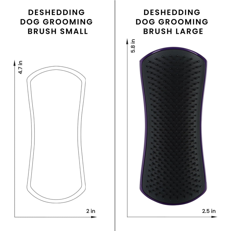 Tangle Teezer Large Pet Teezer De-Shedding Grooming Brush - Dry or Bath Brush - The Perfect Deshedding Brush for Dogs - Purple & Grey - PawsPlanet Australia