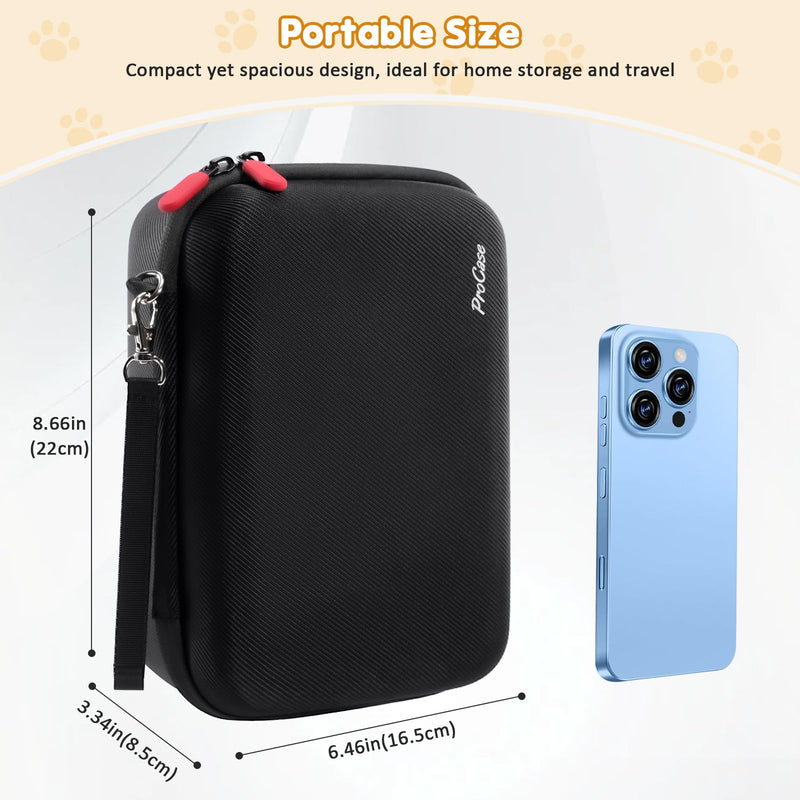 ProCase Hard Pet Grooming Tool Storage Case, Travel Organizer for Oneisall/Wahl Dog Clippers, Pet Shaver, Nail Trimmer and Accessories, Grooming Bag for Dog or Cat Grooming Kits Supplies -Black - PawsPlanet Australia