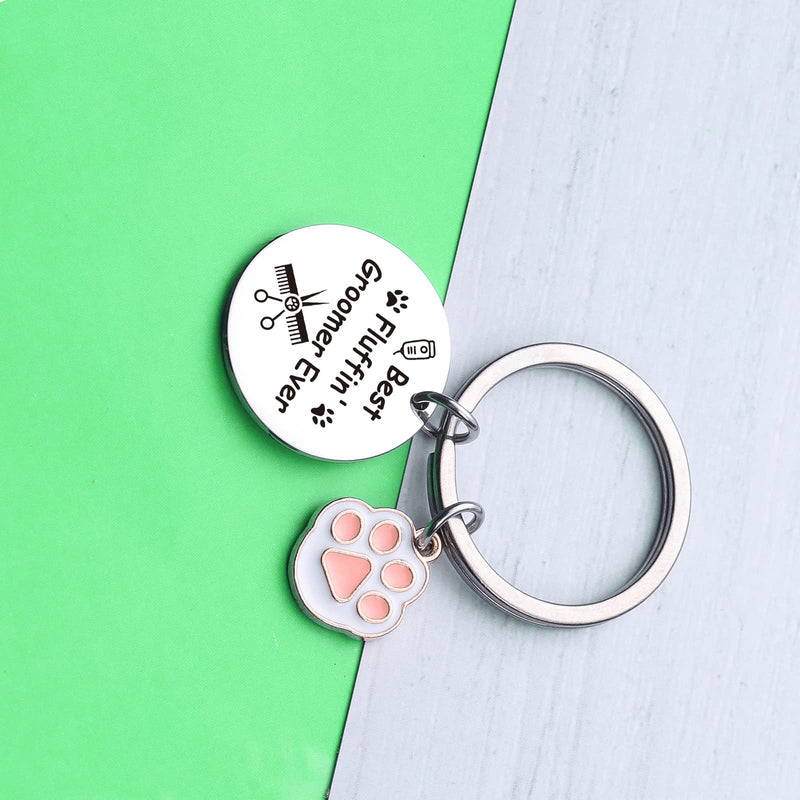 ZNOSVEI Dog Groomer Keychain Dog Groomer Gift Dog Hairdresser Keychain Pet Beautician Gift 1 Standard - PawsPlanet Australia