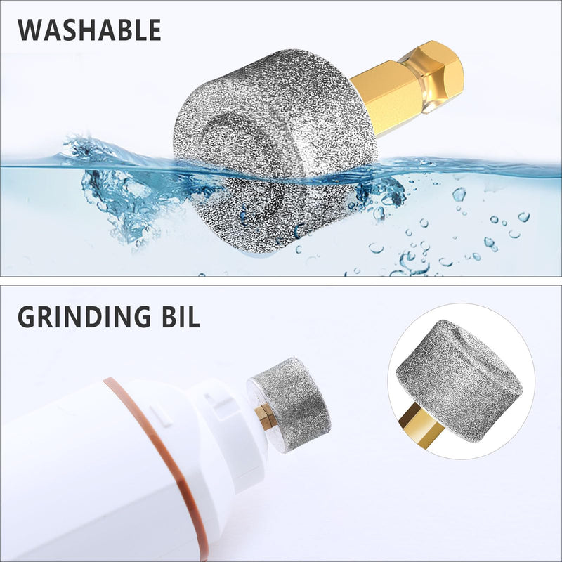 Dog Nail Grinder Replacement Head Drills Pet Nail Grinder Replacement Professional Spare Grinding Head for Dog Claw (2Pieces) Two Large Light Gray - PawsPlanet Australia