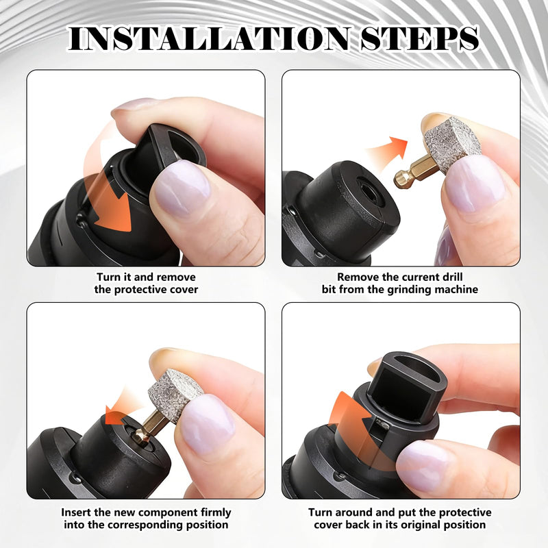 5 Speed Dog Nail Grinders, USB Charging Low Noise Pet Nail Grinder for Dogs Claw with Led Light Replaceable Grinding Head - PawsPlanet Australia