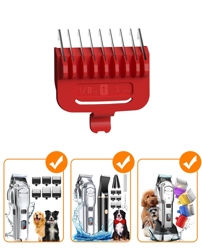 oneisall 3mm red Metal Combs for Dog Clippers