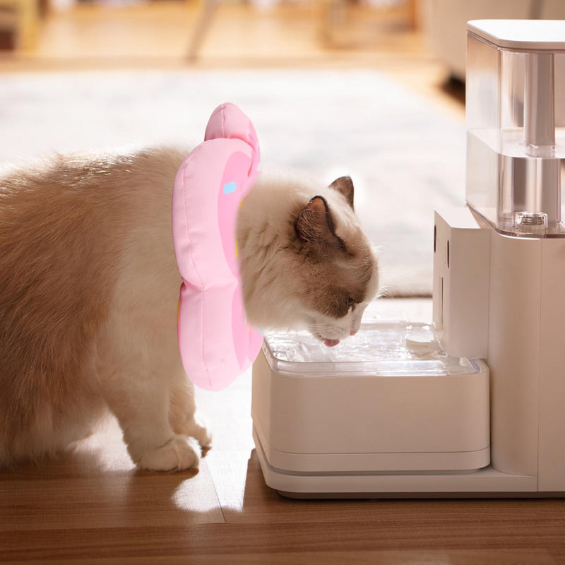 Cat Collar, Soft Adjustable Cat Collar, Waterproof Flowers Protective Collar for Cats After Surgery, Anti-Leak Collar, Comfortable Elizabethan Collar for Kittens