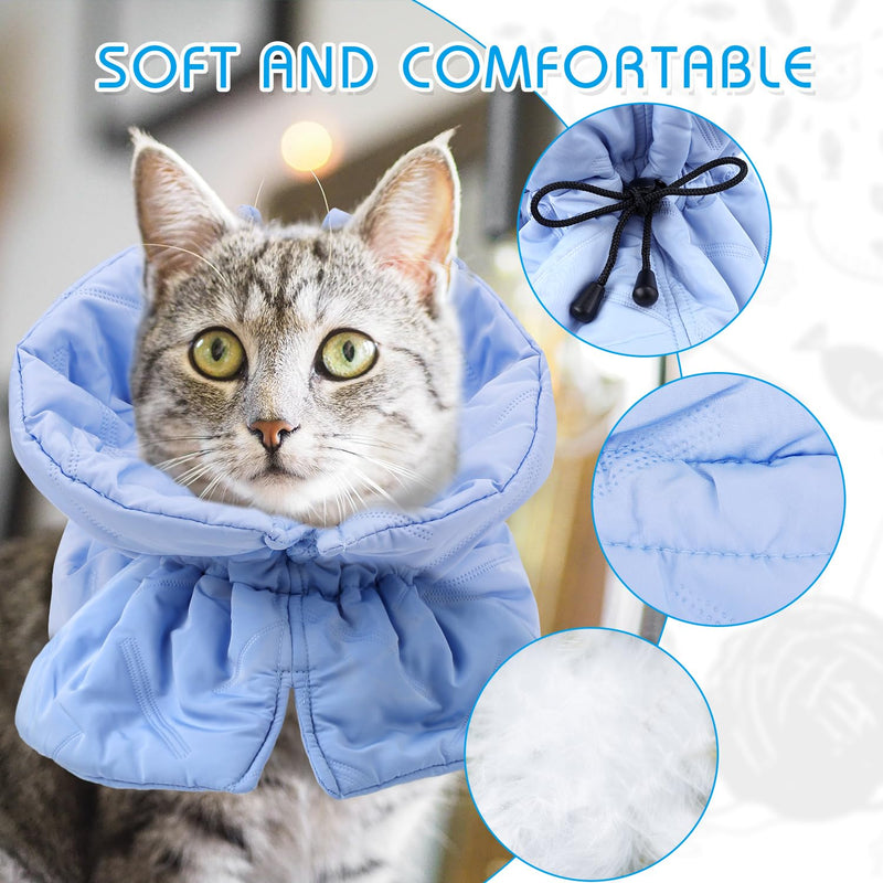 Cat Cone Collar, Adjustable Cat Recovery Collar Lightweight Waterproof Protective Cat Collar Soft Pet Recovery Collar Prevent Dogs Cats from Licking Wounds (S) - PawsPlanet Australia