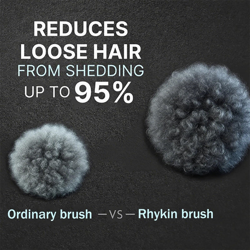 Brush for Pets, Rhykin Dog Deshedding Brush, 2025 New Dog Shedding & Grooming Supplies for Cats, Dogs, Rabbits, Horses, V Tooth Hair Removal Tool for Matted & Loose Hair (Black) Black - PawsPlanet Australia