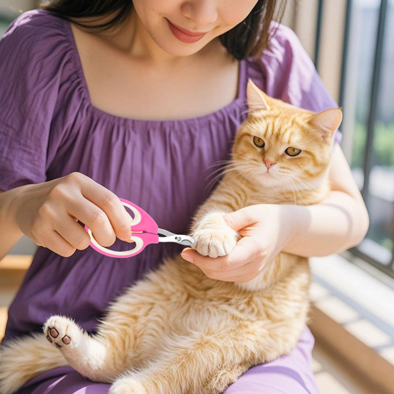 Zoocozy Pet Nail Trimmer, Cat Nail Trimmer cat Nail File Dog Nail kit Nail Trimmer is Suitable for Cats, Dogs, Guinea Pigs and Other Small Animals（Pink Colour） pink colour - PawsPlanet Australia