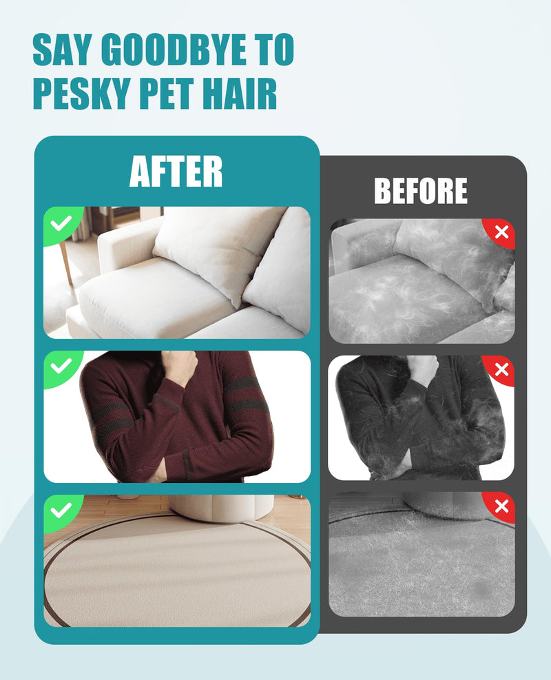 Pet Hair Removal Brush for Couch, Durable, Reusable, Washable Lint Cleaner for Dog and Cat Hair, Gentle on Furniture, Effective on Carpets, Clothing, Bedding-Simple simple - PawsPlanet Australia