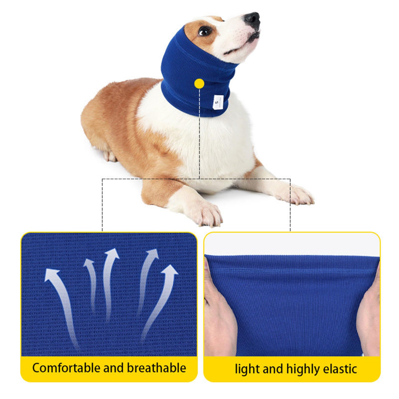 Dog Hematoma Ear Wrap,Pet Ear Flap Head Wrap for Dogs Anxiety Relief – Noise Canceling for Fireworks, Thunderstorms, Pet Grooming & Force Drying(Grey M). Grey Medium - PawsPlanet Australia