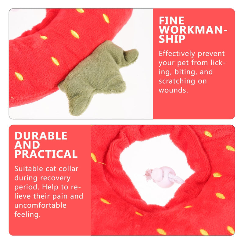 SOLUSTRE Soft Lint Recovery Collar in Fruit Shape, Pet Collar with Scratch-Resistant Function, Prevents Licking and Scratching for Cats During Recovery