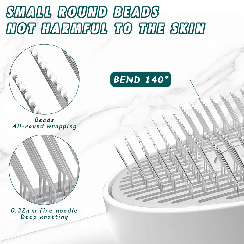 Aerbee Cat Steam Brush, Cloud Care Dog Brush for Indoor Pet Steam Brush for Shedding Defur Comb for Dog Brush for Long Short Hair Cat & Dog Pet, Cats Massage Grooming Self-Cleaning, White - PawsPlanet Australia