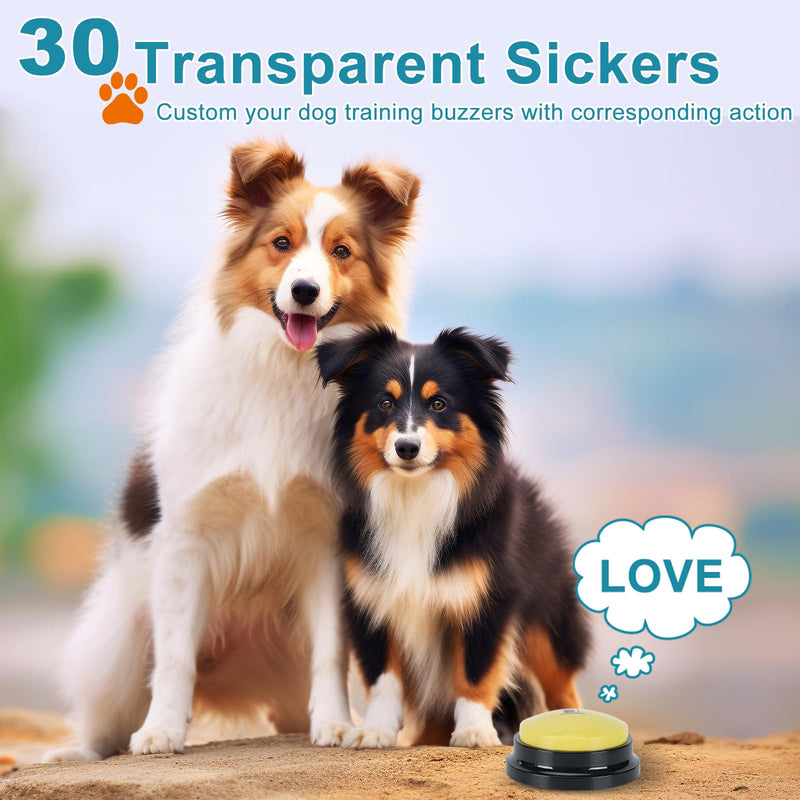 6 Pcs Dog Talking Button Set, Dog Buttons for Communication 30s Voice Recording Speaking Button Pet Speech Training Buzzers with 30 Scene Stickers and Waterproof Anti-Slip Mat for Animal Training 6 Pack - PawsPlanet Australia