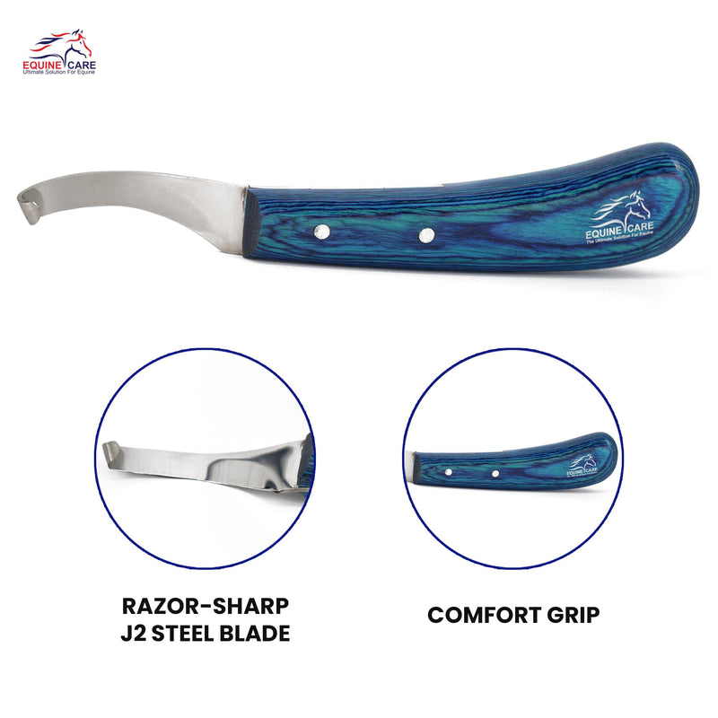 Right-Handed Hoof Knife – Professional Farrier Knife & Hoof Trimmer Tool | Ultra-Sharp J2 Stainless Steel Blade, Ergonomic Handle for Horse Hoof Trimming, Cleaning & Farrier Supplies Right-Handed - PawsPlanet Australia