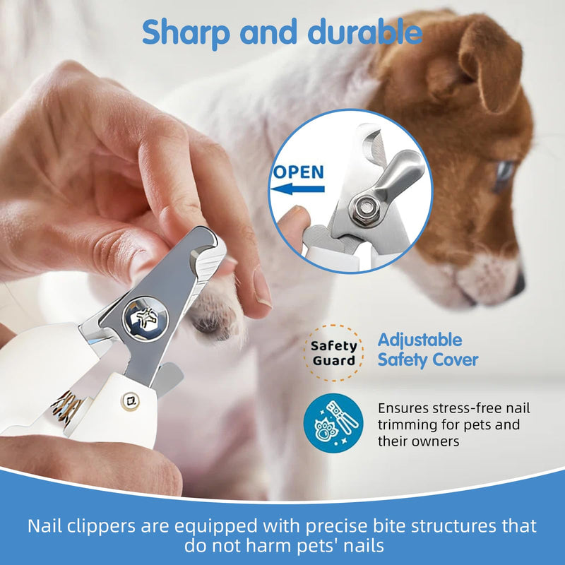 Aglads Cat and Dog Brush,Self-Cleaning Slicker Brush for Pet Grooming Includes Blue Fine-Needle Comb, Pet Nail Clipper, File For Daily Home Use Small/Large Dogs, Long/Short-Haired Cats, and Rabbits - PawsPlanet Australia