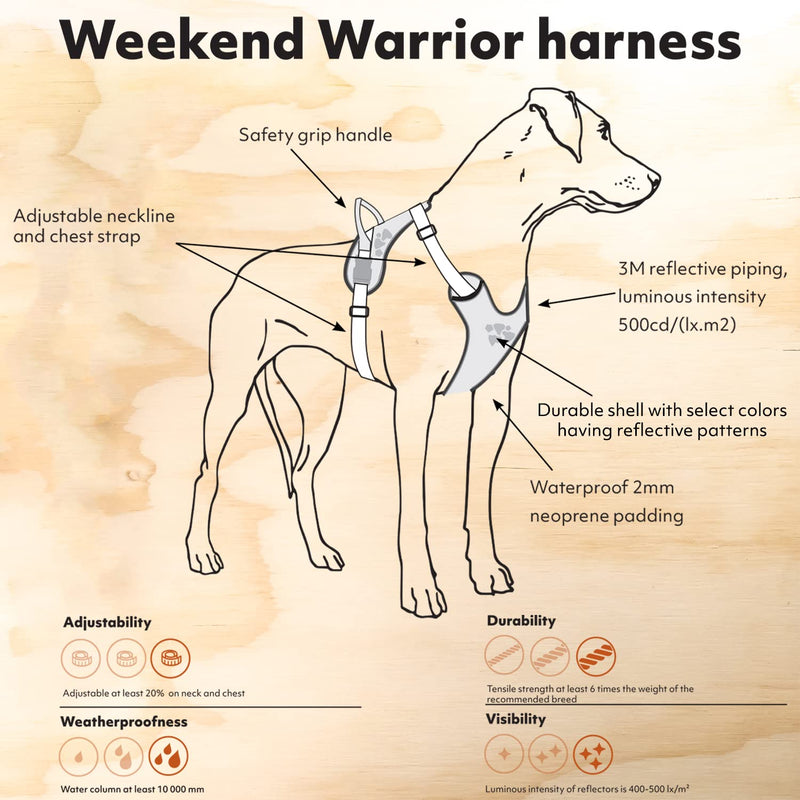 Hurtta Weekend Warrior ECO Dog Harness, Rosehip, 24-32 in - PawsPlanet Australia