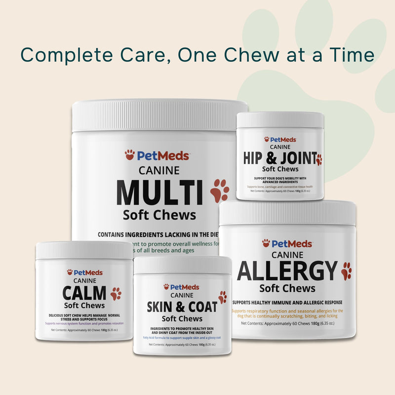 PetMeds Hip & Joint Supplement for Dogs - Vitamins, Glucosamine, MSM, Chondroitin, Collagen for Joint Mobility & Flexibility - Senior Dog Arthritis Support - Beef & Sweet Potato Flavor - 60 Soft Chews - PawsPlanet Australia