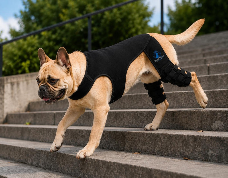Dog Rear Knee Brace for Small & Medium Breeds, Adjustable Hind Leg Support for ACL/CCL Injury Recovery, Joint Stability, Ligament Protection & Injury Prevention (S) Small (S)