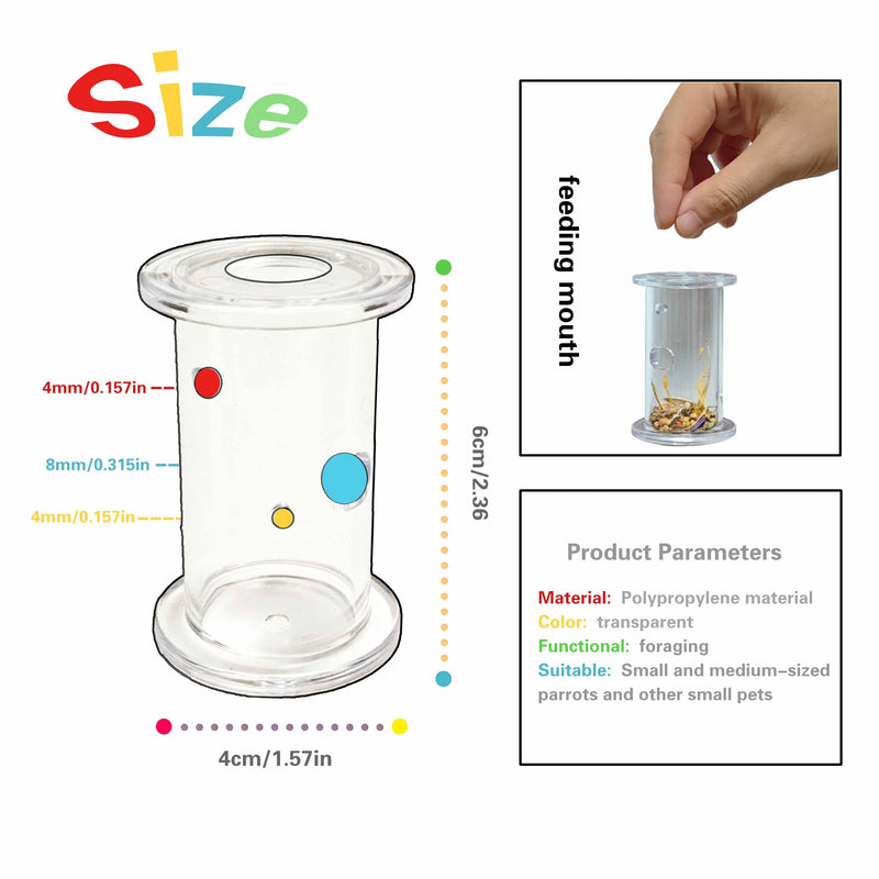 Bird Foraging Toys,Parrot Training Toys,Parrot Interactive Toys to Increase Feeding Time, Bird Enrichment Toys for Small and Medium Parrots,Cockatiel,Parakeet,Conures,Budgie,(Random color for gitfs) - PawsPlanet Australia