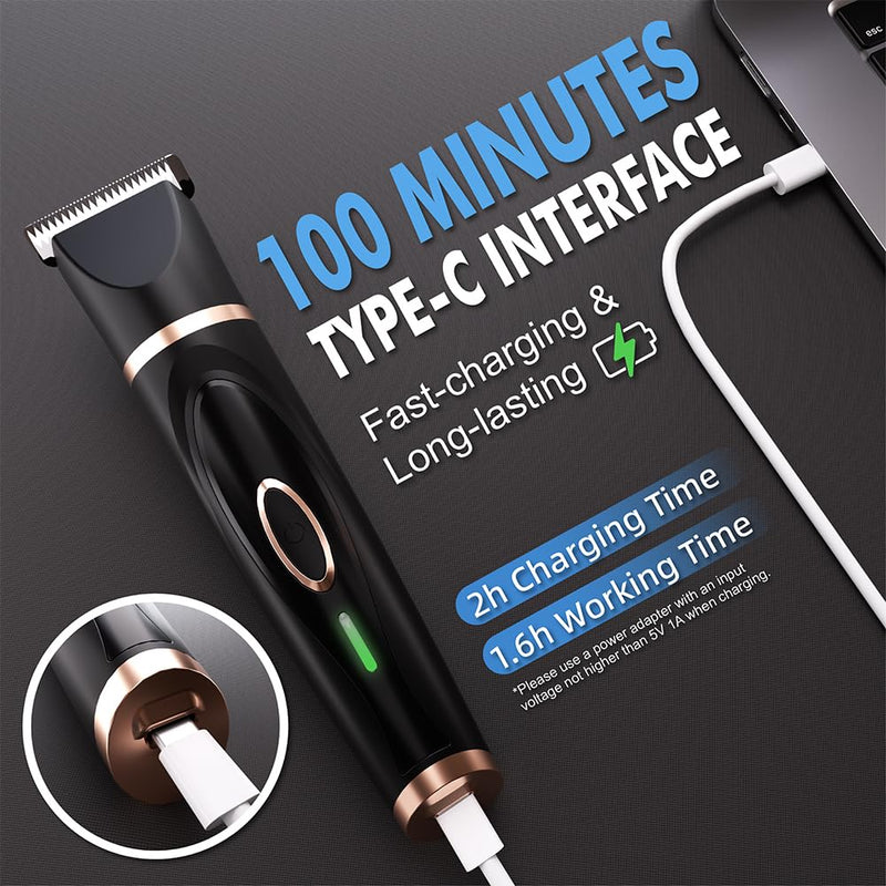 Multifunctional Replaceable Cutter Head Dog Clippers for Grooming Nail Trimmer & Shears 3 in 1 Pets Grooming kit Rechargeable Cordless Low Noise