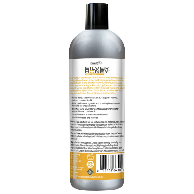Silver Honey Rapid Skin Relief Soothing Conditioner, Manuka Honey + MicroSilver BG, 16 fl oz - PawsPlanet Australia