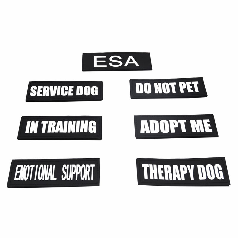 2 Pack Reflective Service Dog Patches with Hook Back for Pet Collar Vest Harness - 3 Sizes L SERVICE?DOG - PawsPlanet Australia