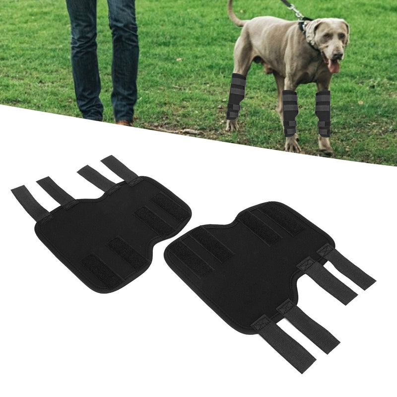 1Pair Dog Front Leg Brace, Adjustable Dog Elbow Protector Pads, Breathable Compression Dogs Leg Sleeve to Stop Licking, Dogs Elbow Brace for Arthritis, Sprain, Injury Recovery (L) L