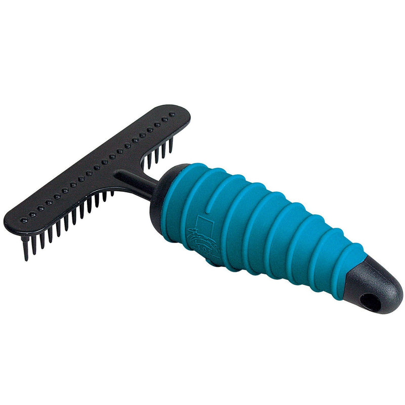 Master Grooming Tools Ergonomic Undercoat Rakes — Efficient Tools for Grooming Dogs, Long Pins, Black 20 Pins