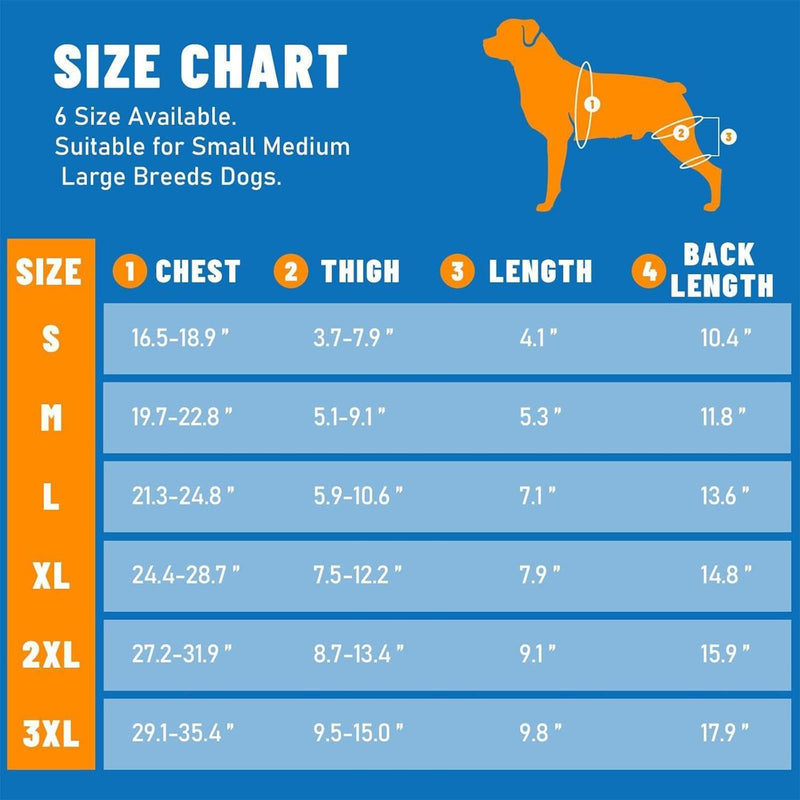 Dog Knee and Hip Bandage - Adjustable Joint Cuff Walking Aid for Dog Hind Legs, with 4 Metal Stabilizers for Hind Leg Support, for Walks, Hikes, and Training