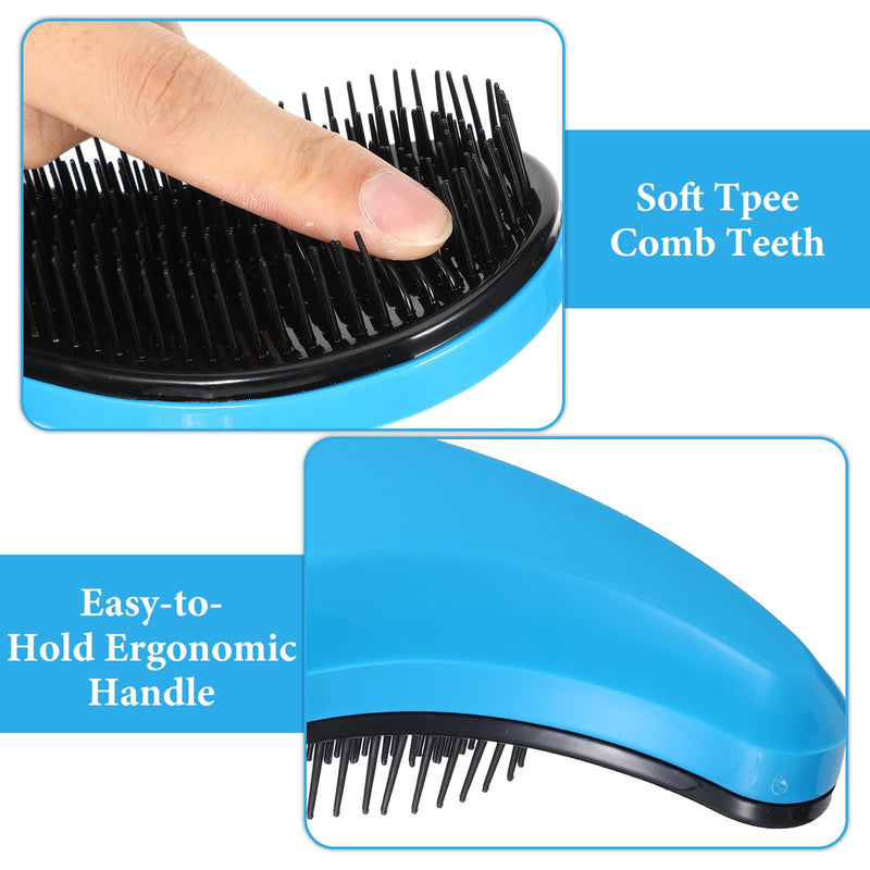 Small Dog Brush Puppy Brush for Small Dogs Portable Puppy Brush Grooming Tool Reduces Shedding & Tangles for Shih Tzu, Yorkie, Teddy, Chihuahua (Blue) - PawsPlanet Australia