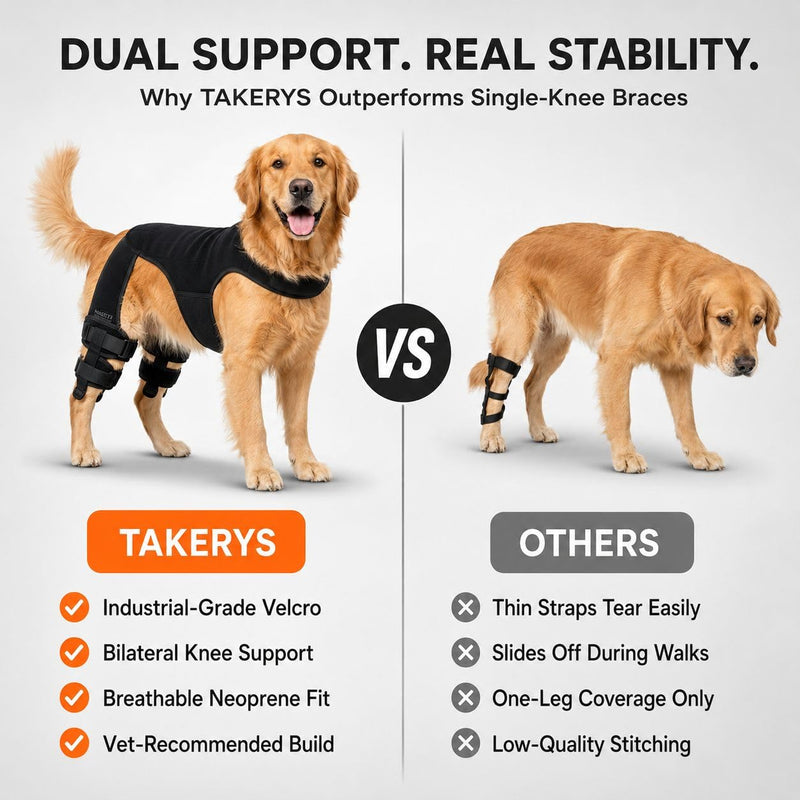 Dog Knee Brace for Back Leg Support – Adjustable Dog Leg Stabilizer with Hip Support, Comfortable Mobility & Joint Support for Small, Medium & Large Dogs (S) S