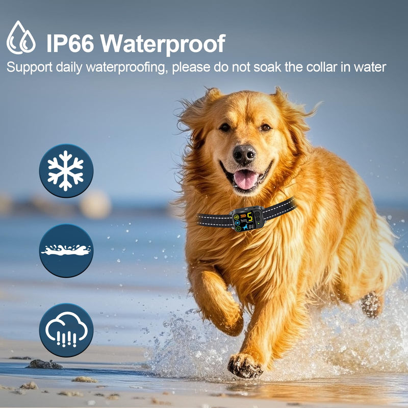 Citronella Bark Dog Collar Spray Dog Collar, with 5 Adjustable Sensitivity, Beep+Vibration+Spray 5 Working Modes Citronella Bark Collar, IP66 Waterproof Dog Spray Collar for L/M/S Black Black-QT - PawsPlanet Australia