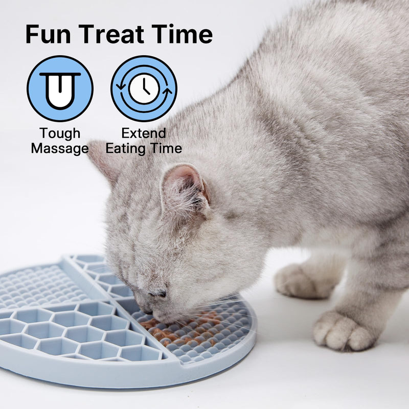 Pet Licking Mat Set with Suction Cups & Can Lid for Dogs and Cats, Food-Grade Silicone Slow Feeding Puzzle Toy, Non-Slip Dog Treat Mat for Anxiety & Boredom Relief (Mint Green) Mint Green - PawsPlanet Australia