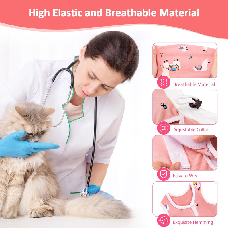 3PCS Cat Recovery Suit for Spay Abdominal Wounds Cat Onesie for Cats After Surgery Recovery Suit Female Breathable E-Collar Alternative Kitten Onesie Anti Licking - PawsPlanet Australia