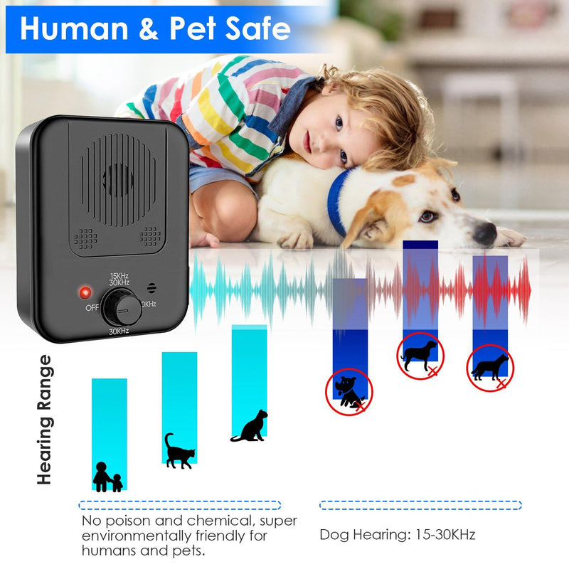 Ultrasonic Dog Bark Deterrent Device – Adjustable Multiple Frequencies, 50ft Range, Portable Anti-Barking Trainer for Small, Medium, Large Dogs – Safe & Humane Pet Behavior Control Tool - PawsPlanet Australia