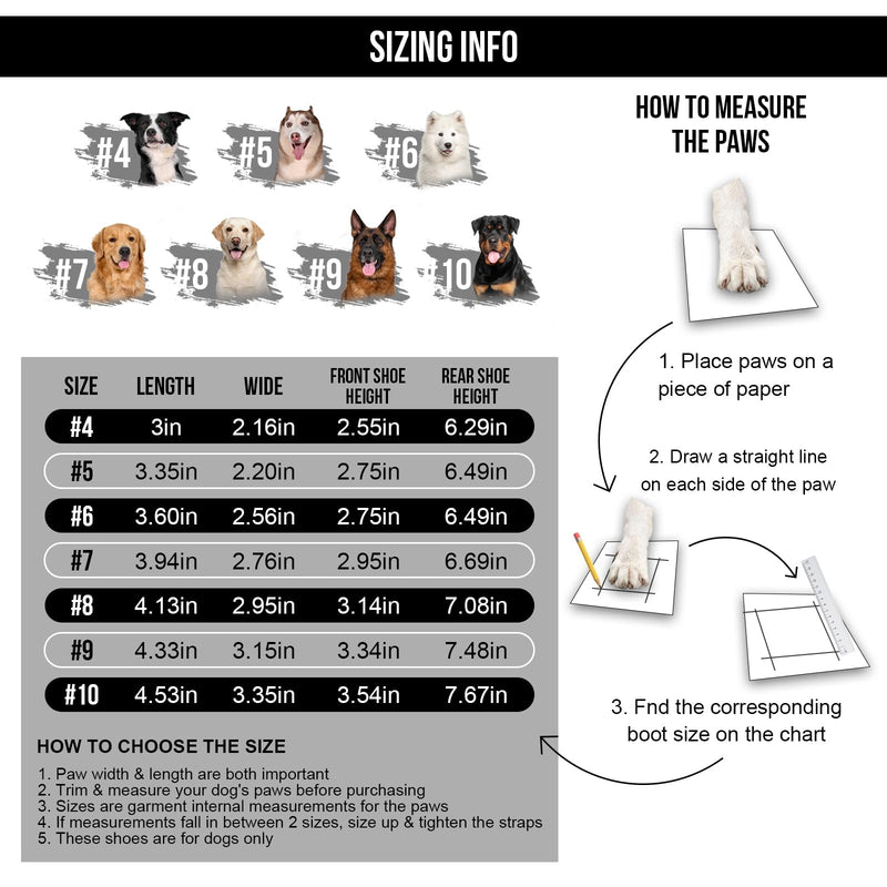 OneTigris Waterproof Grip Dog Shoes,Anti-Slip Dog Socks Boots,Pathfinder Dogs Booties Paw Protectors for Hardwood Floor,Indoor and Outdoor for Small Medium Large Dogs #9(Length:4.33"; Width:3.15") - PawsPlanet Australia