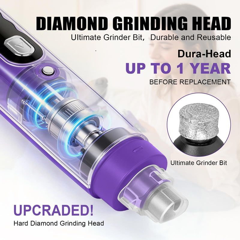 Best Dog Nail Grinder 2026 New 9-Speed Professional Quiet Painless Electric Drill Trimmers for Large Medium Dogs with Quick Sensor Guard, 2 LED Lights, 2000mAh USB Rechargeable - PawsPlanet Australia