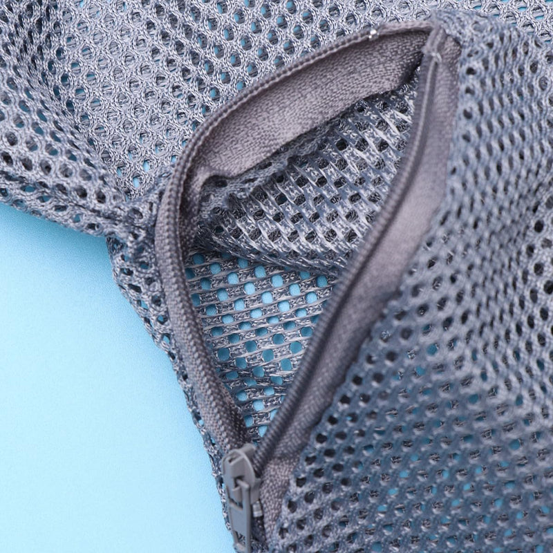 ifundom Adjustable Mesh Cat Grooming Bag with 5 Drawstrings and Center Split for Easy Control and Calm Cats During Bathing, Claw Trimming and Ear Care, Random Color