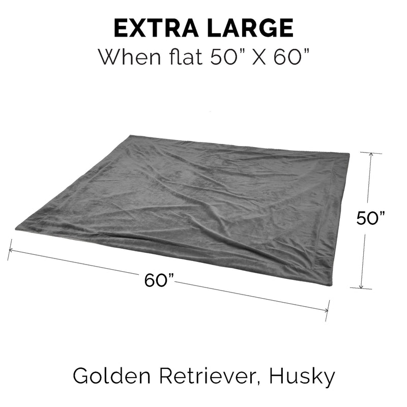 Furhaven Waterproof Throw Blanket for Dogs & Indoor Cats, Washable - Two-Tone Luxe Velvet Dog Blanket - Granite Gray, Extra Large/XL X-Large - PawsPlanet Australia