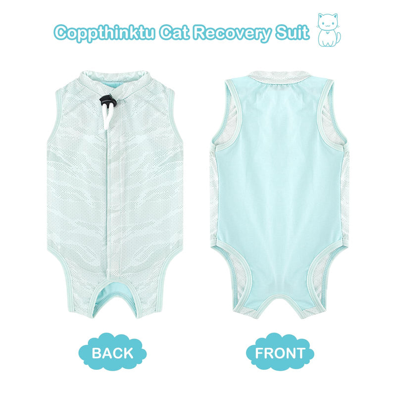 Cat Recovery Suit Cat Onesie for Cats After Surgery, Breathable Cat Surgery Recovery Suit Female for Abdominal Wounds, Kitten Recovery Suit E-Collar Alternative Cat Onesie After Spay Anti Licking L Blue - PawsPlanet Australia