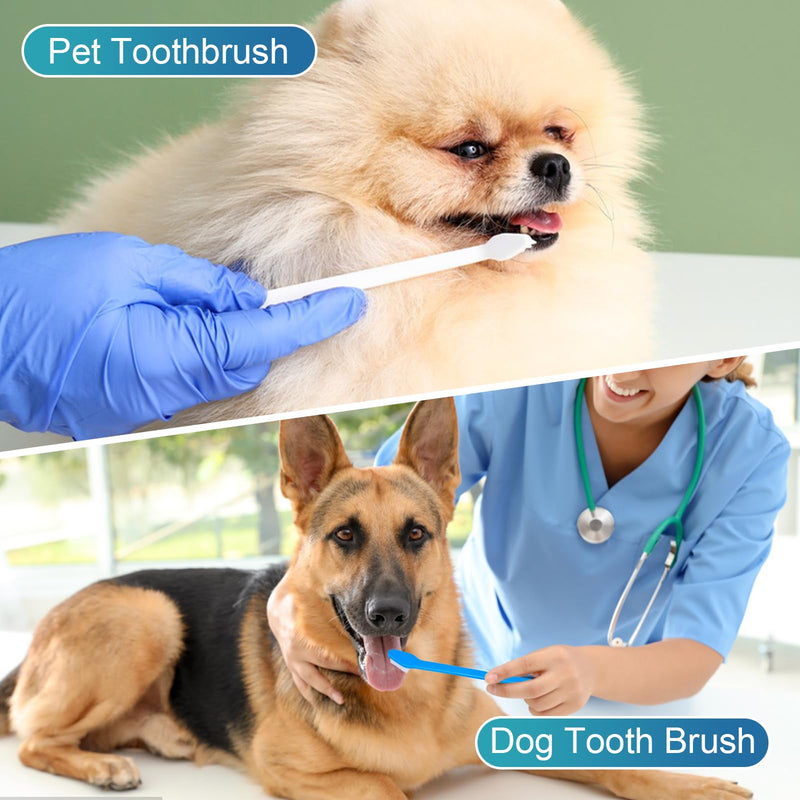 Navona 30 PCS Dog Toothbrushes, Double Headed Anti Slip Dog Tooth Brushing Kits, Cat Toothbrush, Pet Toothbrush for Dogs, Easy to Clean and Care for Teeth, Suitable for Small to Large Dogs and Cats 1 Count (Pack of 30)