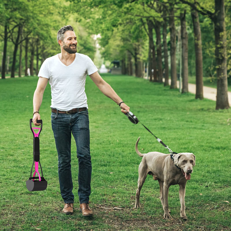 UPSKY Pooper Scooper for Large Small Dogs, Folding Dog Poop Scooper, Sturdy Spring and Premium Materials,Easy to Use for Grass, Dirt, Gravel Pick Up Shovel (Pink) 5.Pink