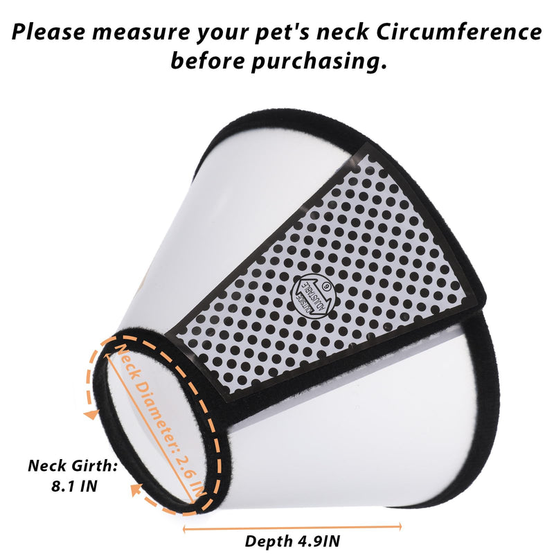 2 Pack Cat Cones to Stop Licking, Soft Comfortable Adjustable Dog Cone After Surgery Pet E Collar Pet Recovery Cones Alternative to Plastic Elizabeth HeadCollar for Cats Kitten Puppy(Size M)