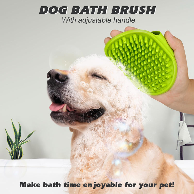 2PCS Pet Grooming Tools - Double-Sided Brush for Shedding and Bathing, Suitable for Short/Long Haired Dogs Cats and Horses, Deshedding Dog Brush, Mane & Tail Combs for Horses - Pet Supplies (Green) Green - PawsPlanet Australia