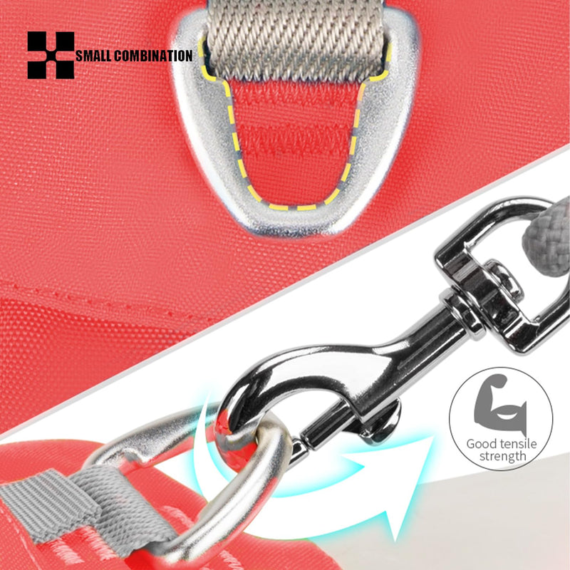 Lightweight Dog Harness, Large to Very Large Breeds, Adjustable Fit.Pet Harness with Pocket, Dog Training Harness for Outdoor Walking Running, Hiking (Watermelon Red, XL) Watermelon Red - PawsPlanet Australia