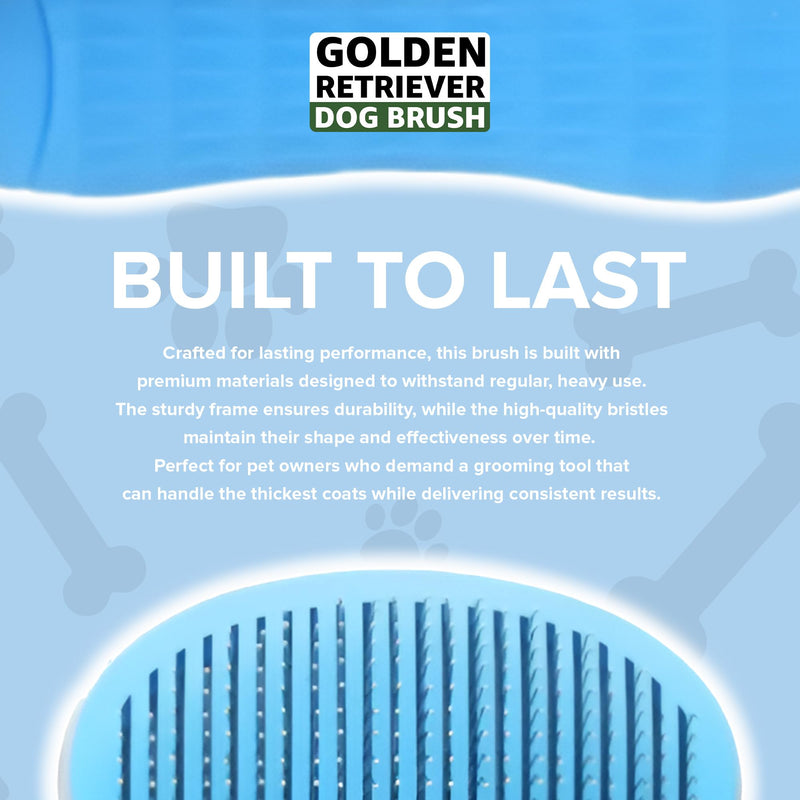 Golden Retriever Dog Brush - Double-Sided Grooming Tool for Shedding & Detangling | Gentle Deshedding & Dematting for Thick Coats | Premium Pet Brush for Long-Haired Dogs - PawsPlanet Australia