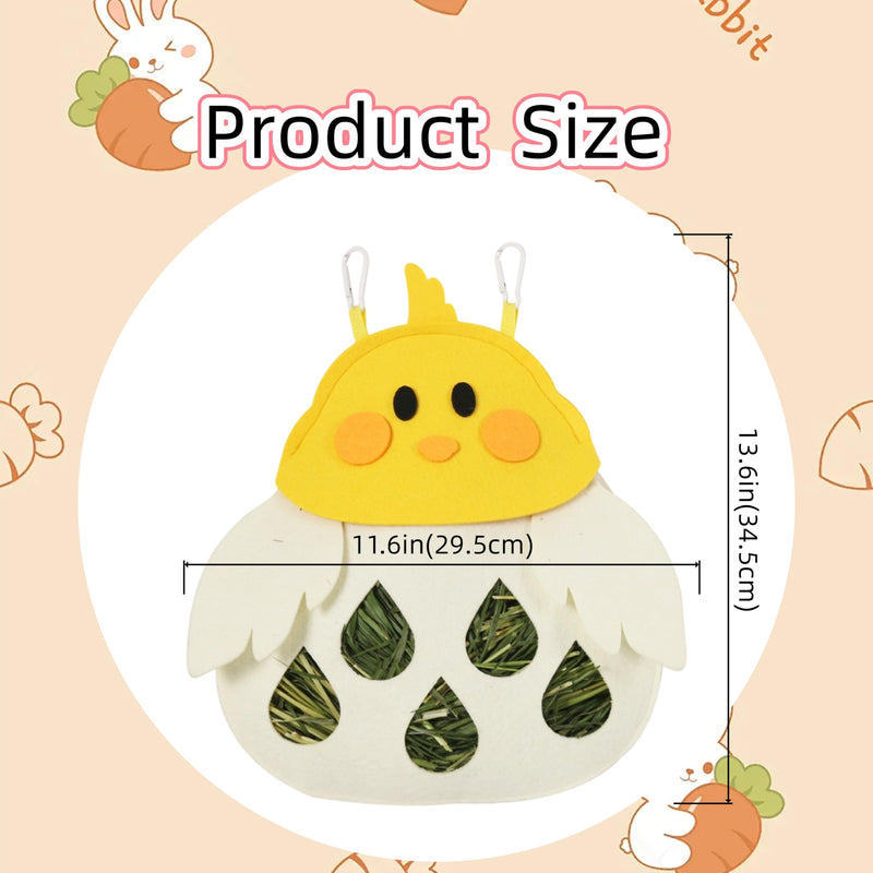 2Pcs Rabbit Hay Feeder Bag with 5 Holes, Guinea Pig Hanging Hay Feeder, Suitable for Small Animals Such as Guinea Pigs, Rabbits and Chinchillas - PawsPlanet Australia
