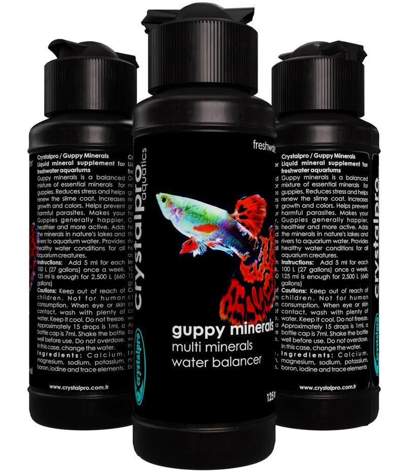 Guppy Aquarium Complete Care Bundle - Guppy Minerals - Conditioner - Clarifier