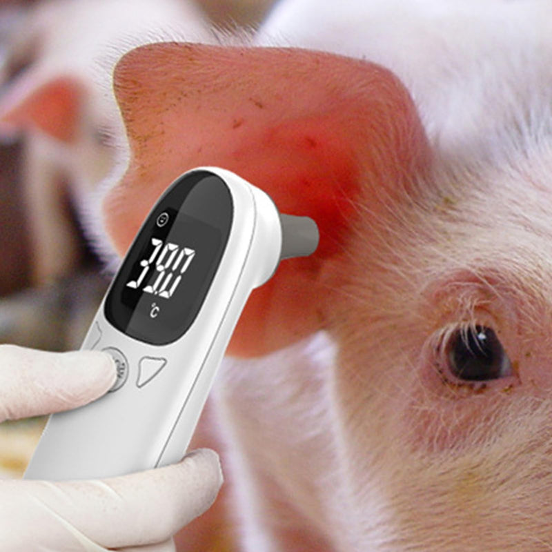 Dog Ear Temperature Monitor, Non-Contact Pet Thermometer, Digital Veterinary Thermometer with LED Display for Dogs and Cats, Ear Thermometer for Dogs or Other Animals, Quick and Accurate
